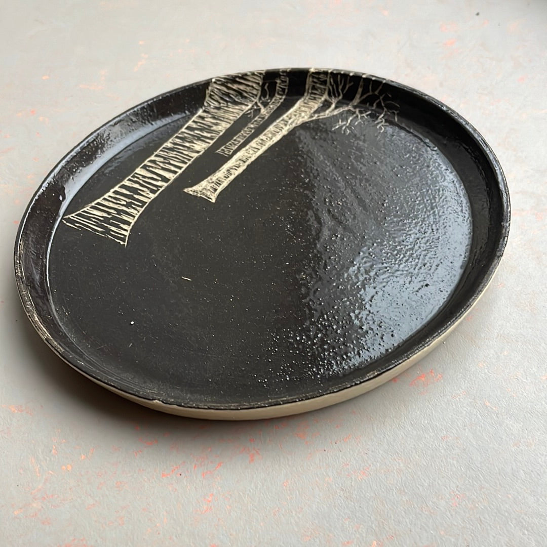 Bord met bomen tekening