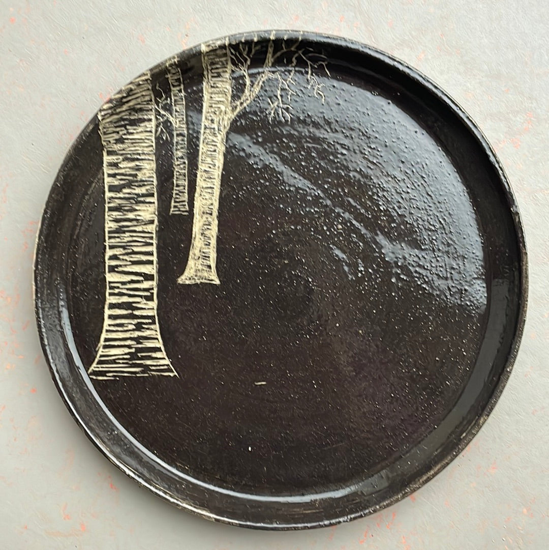 Bord met bomen tekening