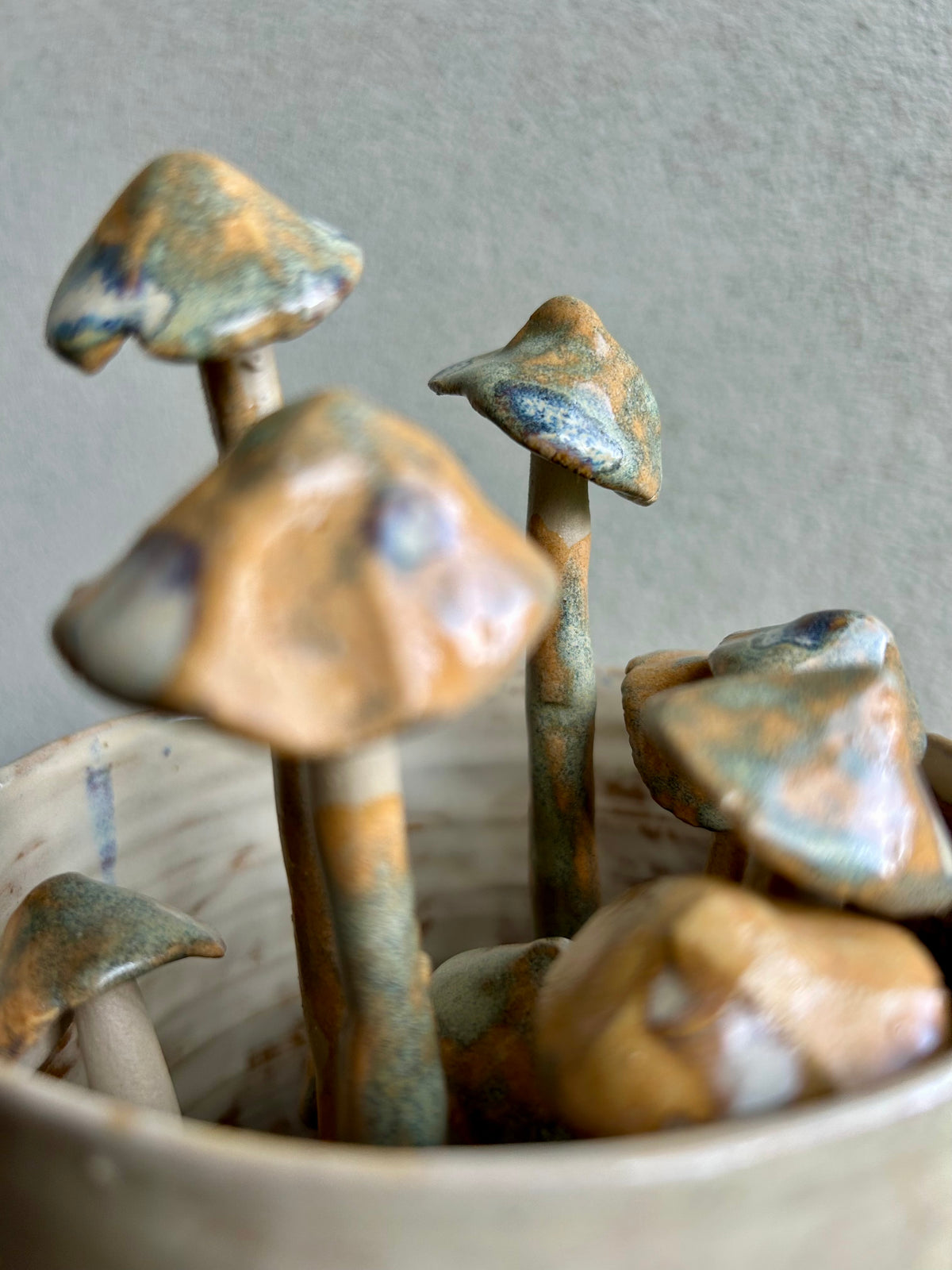 Vaas met paddenstoelen